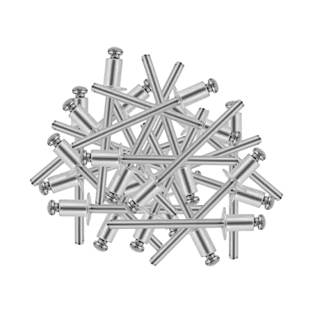 Заклепки алюминиевые DENZEL 5/32"-1/4", 4 x 6 мм, 50 шт