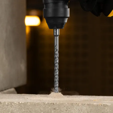 Бур по бетону DENZEL, цельная крестовая пластина, 10x215 мм, SDS PLUS