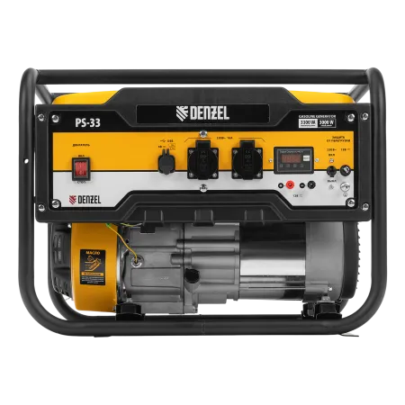 Генератор бензиновый DENZEL PS 33, 3.3 кВт, 230 В, 15 л, ручной старт