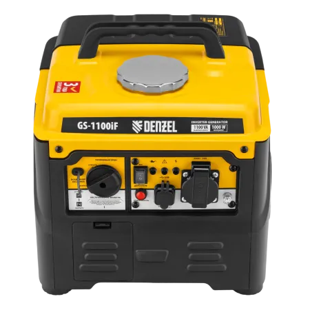 Генератор инверторный DENZEL GS-1100iF, 1,1 кВт, 230 В, ручной старт