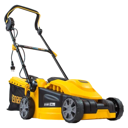 Газонокосилка электрическая DENZEL GM-1600, 1600 Вт, ширина 36 см, 3 уровня, 35 л