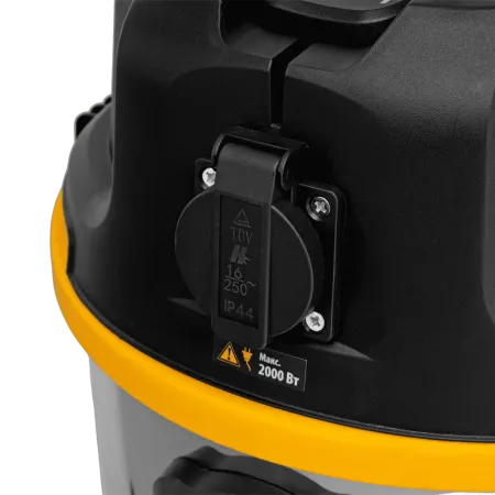 Пылесос строительный DENZEL RVC30, 1400 Вт, бак 30 л, шланг 3 м, розетка с автосинхр.