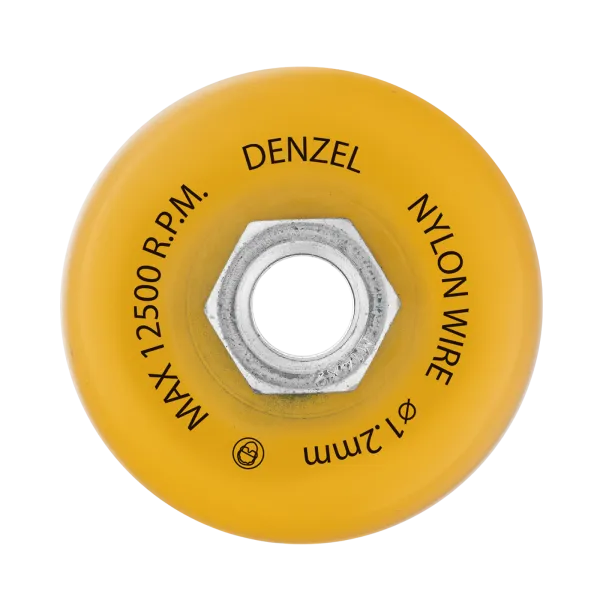 Щетка для УШМ DENZEL, 75 мм, Чашка, нейлоновая щетина, М14