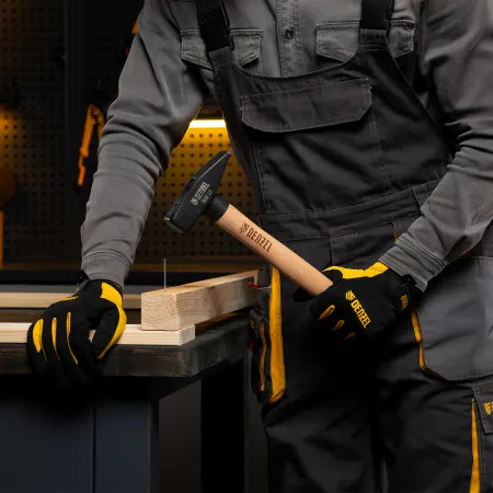 Молоток слесарный DENZEL 800 г, кованый квадратный боек, буковая рукоятка