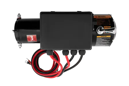 Лебедка автомобильная электрическая DENZEL LB- 2200, 2,2 т, 3,3 кВт, 12 В