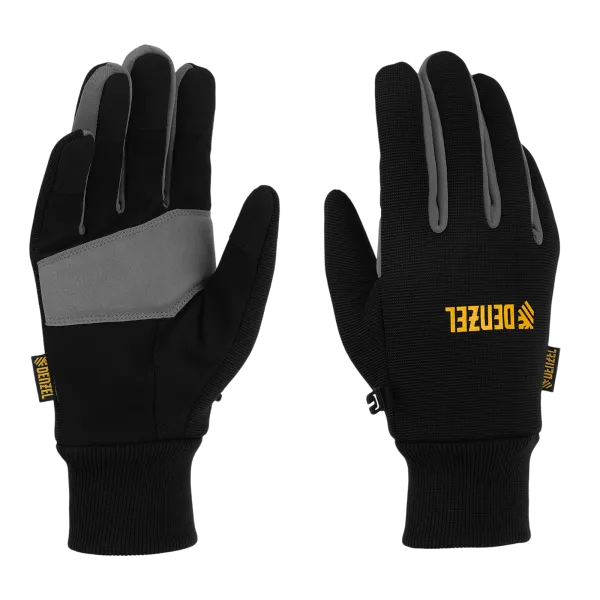 Перчатки универсальные DENZEL, двойные, работа с сенсорным экраном, вязанная манжета, размер 10