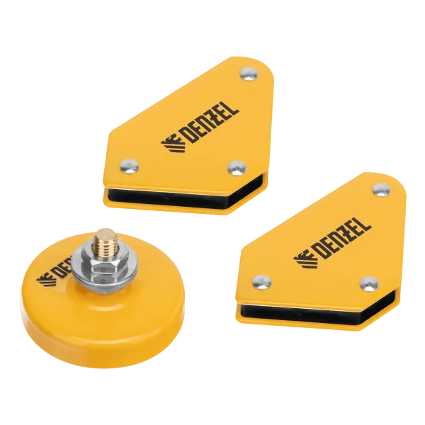 Набор для сварочных работ DENZEL 97557, 2 магнитных фиксатора, магнитная клемма «масса»