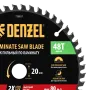 Пильный диск по ламинату DENZEL ф185 х 20 мм, 48 зубьев