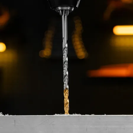 Сверло спиральное по металлу DENZEL 5,5 х 139 мм, Р6М5, Golden Tip, удлиненное