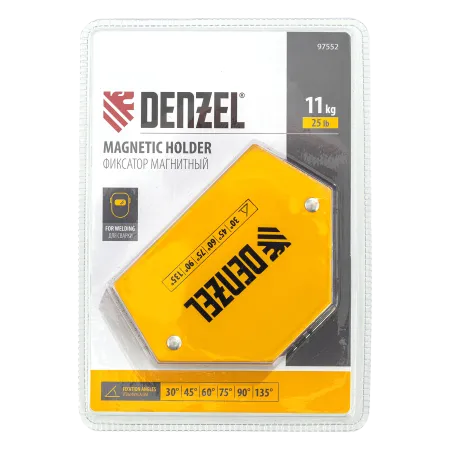 Фиксатор магнитный DENZEL 97552 для сварочных работ усилие 25 LB, 30х45х60х75х90х135 град.