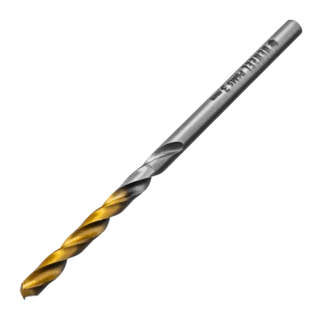 Сверло спиральное по металлу DENZEL 3 x 60 мм, Р6М5, Golden Tip, 2шт.