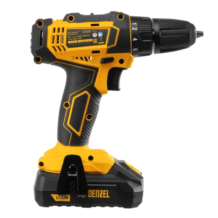 Аккумуляторная дрель-шуруповерт DENZEL CDL-18-02BM, Li-Ion, 18 В, 2 аккумулятор