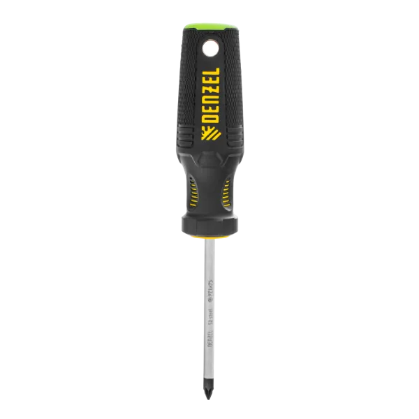 Отвертка DENZEL PZ1x75 мм, S2, 3к рукоятка
