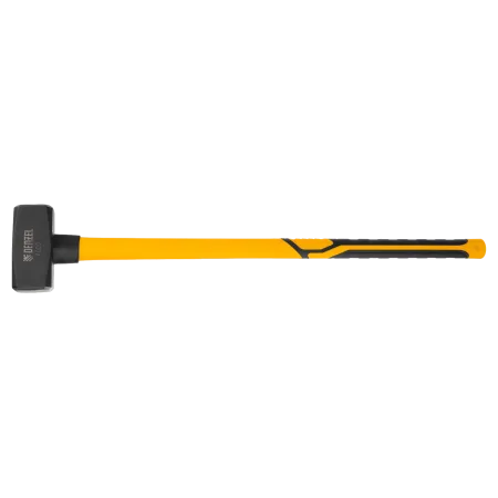 Кувалда DENZEL 4000 г, кованая, фибергласовая  рукоятка c TPR покрытием, 880 мм
