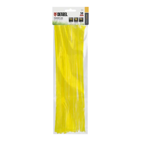 Леска для триммера DENZEL Flex Сord 96104, 3 мм x 30 см, зубчатый квадрат, 50 шт.