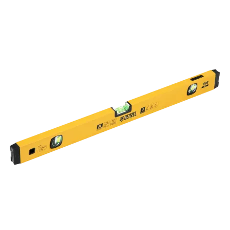 Уровень алюминиевый DENZEL магнит., фрезерованный, 3 глазка (1 зеркал.), 0,5 мм/м, 600 мм