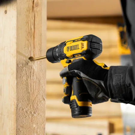 Дрель-шуруповерт аккумуляторная DENZEL CDQ-12, Li-Ion, 12 В