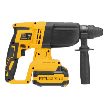 Перфоратор аккумуляторный бесщет. DENZEL RHH-BL-20-28, 3 Дж, Li-Ion, 20 В