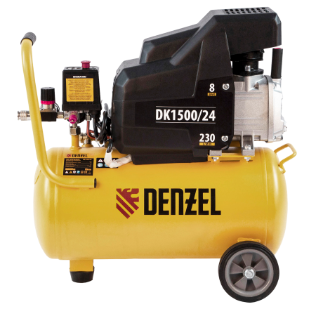 Компрессор воздушный DENZEL X-PRO DK1500/24, 1.5 кВт, 230 л/мин, 24 л