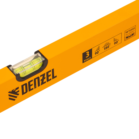 Уровень алюминиевый DENZEL 33685, 1500 мм, 3 глазка, фрезерованный