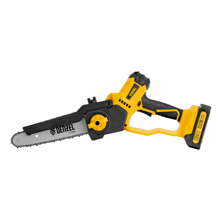 Цепная мини-пила аккумуляторная бесщеточная DENZEL СCS-200BL, шина 200 мм, Li-Ion, 20 В