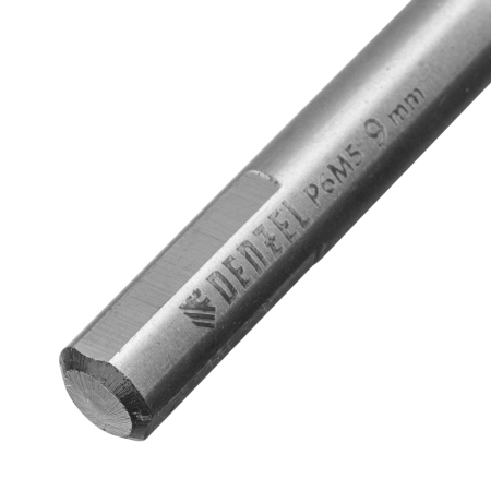 Сверло спиральное по металлу DENZEL 9 x 125 мм, Р6М5, Golden Tip, многогранная заточка