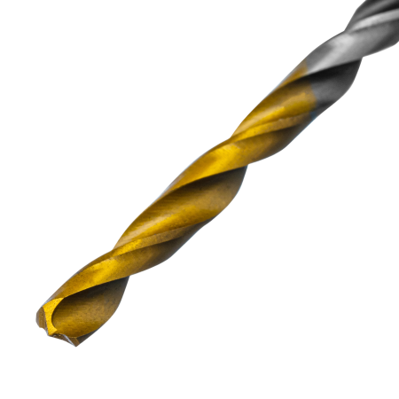 Сверло спиральное по металлу DENZEL 3,2 x 65 мм, Р6М5, Golden Tip, многогранная заточка, 2шт.