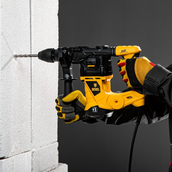 Перфоратор электрический DENZEL RHV-1250-30, SDS-plus, 1250 Вт, 5 Дж, 3 плюс 1 режим
