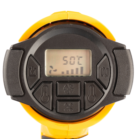 Фен технический DENZEL HG-2000E, 2000 Вт, 2 режима, LCD дисплей