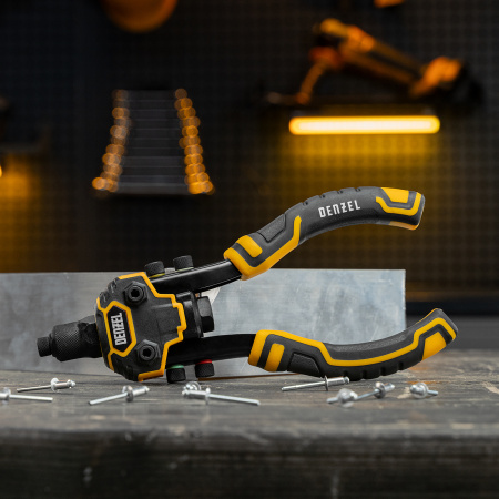 Заклепочник двуручный DENZEL заклепки 2,4-3,2-4,0-4,8-6,4 мм