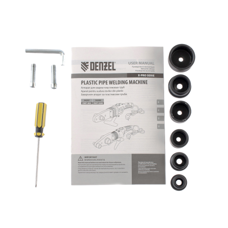 Аппарат для сварки пластиковых труб DENZEL X-PRO DWP-800, 800 Вт, 300 град, 20-32 мм