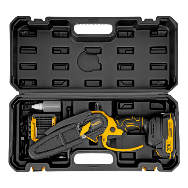 Цепная мини-пила аккумуляторная бесщет. DENZEL CCS-150, шина 150 мм, Li-Ion, 20 В