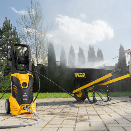 Мойка высокого давления DENZEL R-165D, 2200 Вт, 165 бар, 7 л/мин, с барабаном