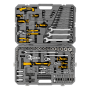 Набор инструментов DENZEL 1/2", 1/4", CrV, S2, пластиковый кейс, 122 предмета Набор инструментов DENZEL 1/2", 1/4", CrV, S2, пластиковый кейс, 122 предмета