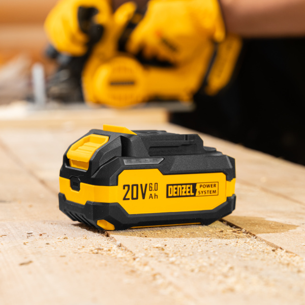 Батарея аккумуляторная DENZEL BH-20-6.0, Li-Ion, USB, 20 В, 6,0 Ач