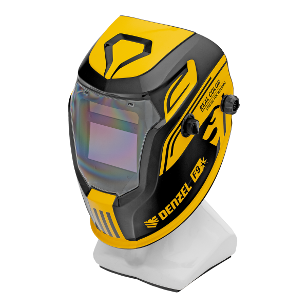 Щиток защитный лицевой DENZEL (маска сварщика) F9, см. окно 100x60, Real Color, DIN 4-8/9-13 Щиток защитный лицевой DENZEL (маска сварщика) F9, см. окно 100x60, Real Color, DIN 4-8/9-13