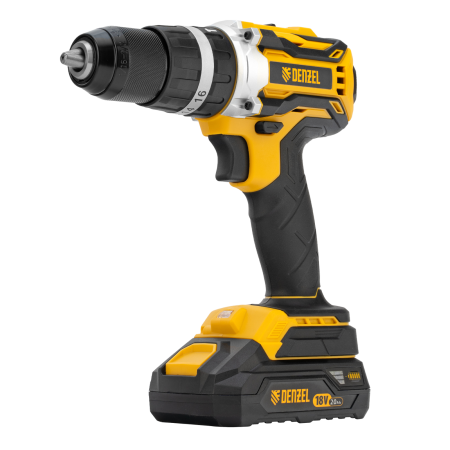 Дрель-шуруповерт аккумуляторная ударная бесщет DENZEL CIDB-18-02, Li-Ion, 18 В