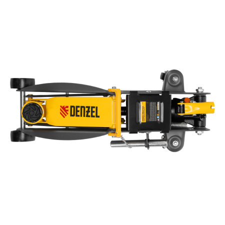 Домкрат гидравлический DENZEL подкатной с фиксатором, 2,8 т, 135-385 мм