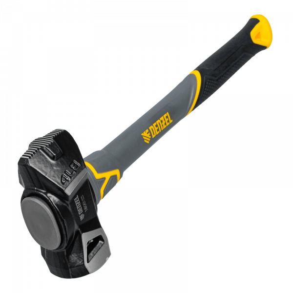 Кувалда с клиновидным бойком DENZEL 1,8 кг, фибергласовая рукоятка c TPR