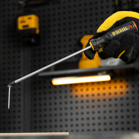 Отвертка DENZEL PH2х200 мм, S2, 3к рукоятка