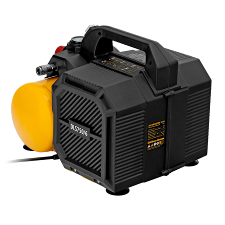 Компрессор DENZEL DLS750/6 безмасляный малошумный 750 Вт, 140 л/мин,ресивер 6 л