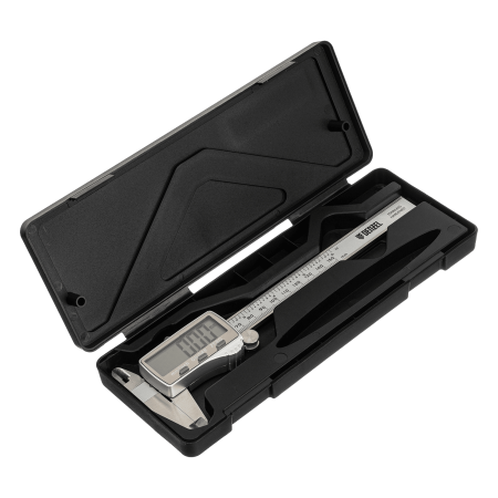 Штангенциркуль DENZEL 150 мм, электронный, большой дисплей, с глубиномером