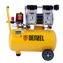 Компрессор безмасляный DENZEL DLS950/24, 950 Вт, 165 л/мин, ресивер 24 л, малошумный
