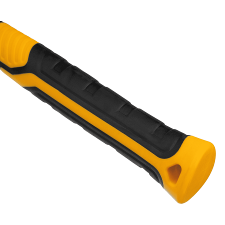 Киянка резиновая DENZEL 450 г, черно-белая, фибергласовая рукоятка c TPR покрытием