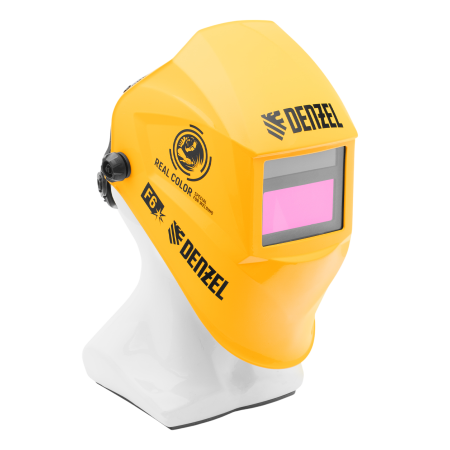 Щиток защитный лицевой DENZEL (маска сварщика) F6, см. окно 93х43, Real Color, DIN4/5-8/9-13