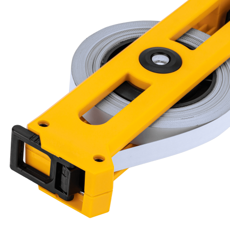 Рулетка геодезическая DENZEL 20 м х 13 мм, открытый корпус, металлическая лента