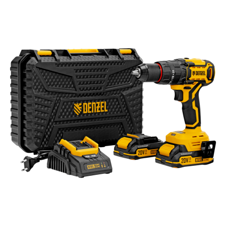 Дрель-шуруповерт аккумуляторная ударная бесщет. DENZEL CIDH-BL-20, Li-Ion, 20 В Дрель-шуруповерт аккумуляторная ударная бесщет. DENZEL CIDH-BL-20, Li-Ion, 20 В