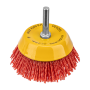 Щетка для дрели DENZEL, 75 мм, Чашка, со шпилькой, нейлоновая щетина