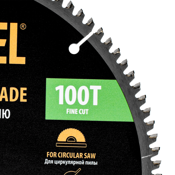 Пильный диск по алюминию DENZEL ф255 х 30 мм, 100 зубьев