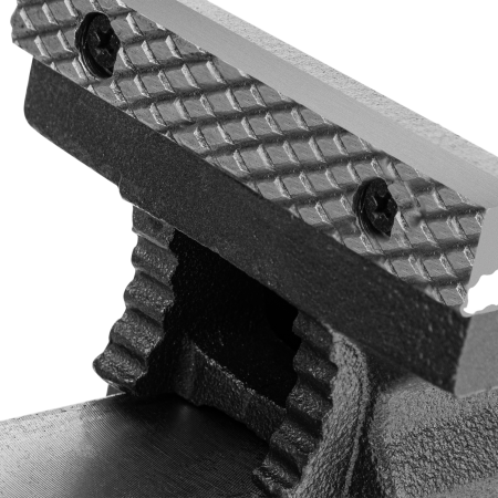 Тиски слесарные DENZEL BVH-100, 100 мм, поворотные, стальная направляющая, с наковальней